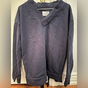 Woman’s Navy V-Neck Sweater